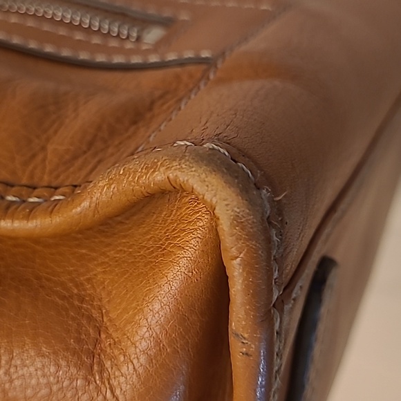 EUC Y2K Micheal Kors Brown Leather Tote/Shoulder Bag with Silver Hardware - Picture 7 of 17